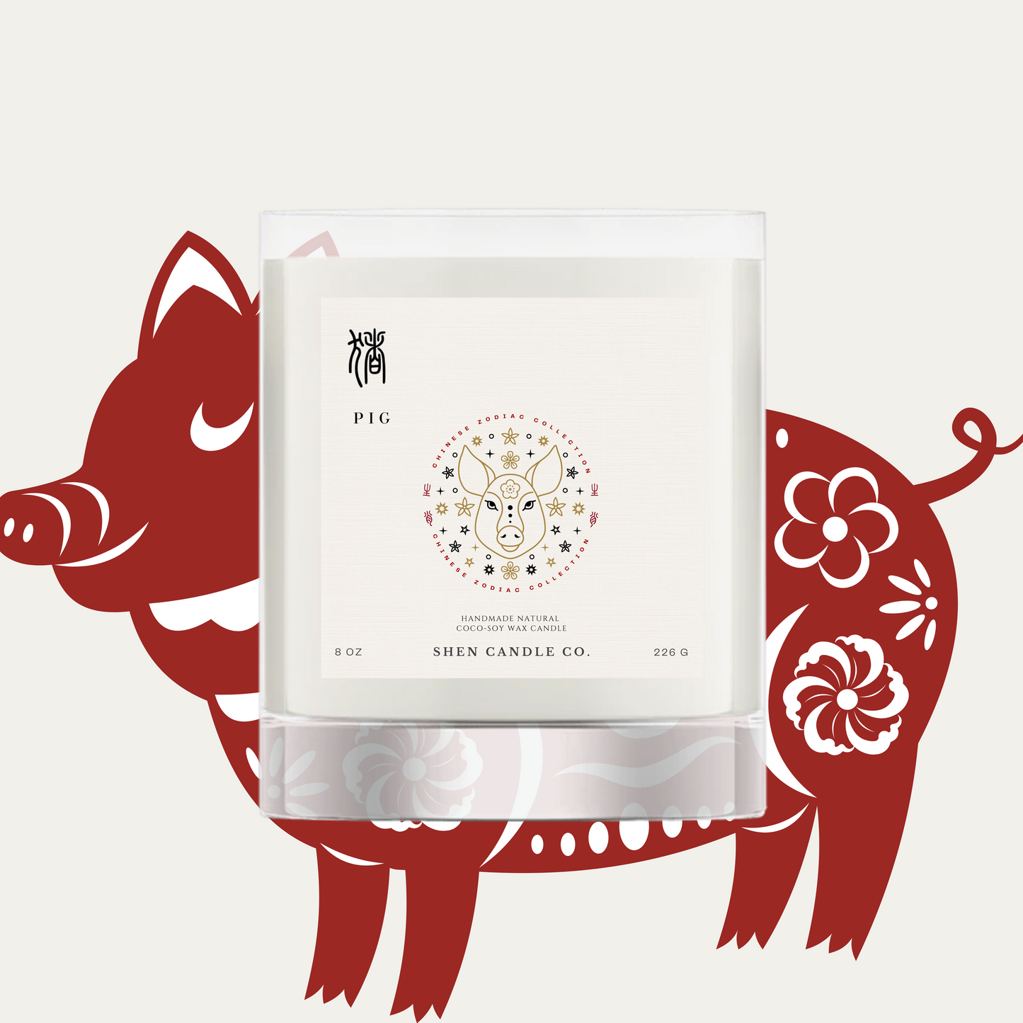 Chinese Zodiac Custom Candle