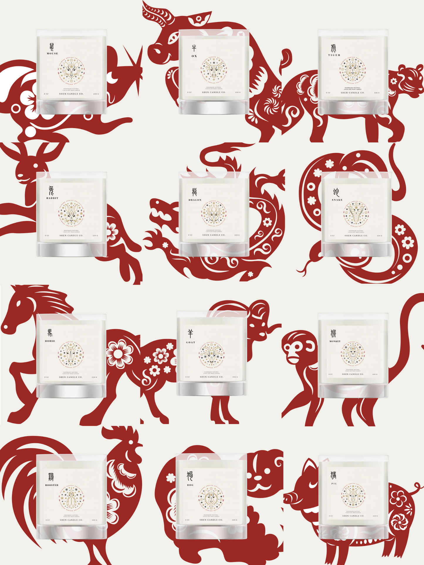 Chinese Zodiac Custom Candle